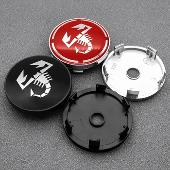 

4PCS 56/60mm ABS Plastic Car Wheel Center Hub Caps Wheel Dust-proof Hubcap Cover ABARTH Scorpion Emblem For Fiat Auto styling
