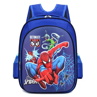Дисней Принцесса начальной школы рюкзак мальчик девочка замороженная Эльза школьная сумка сумочка подарок рюкзак Детская сумка Человек-паук - Цвет: 3