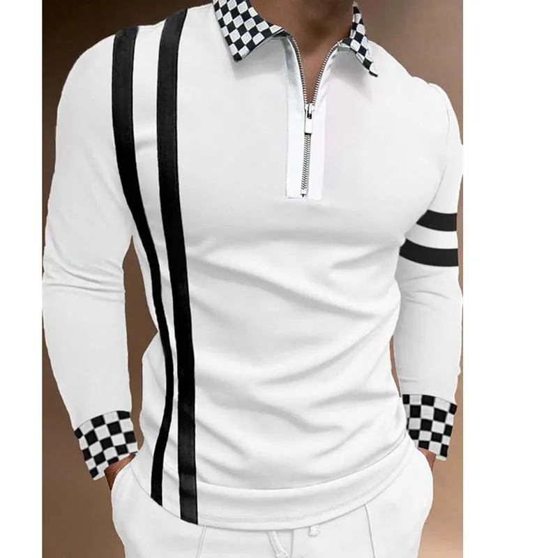 Long Sleeve Slim Casual Polo Shirts 