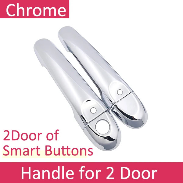 Handle 2 Buttons Дверные ручки автомобильные аксессуары для Nissan JUKE 2010~ Infiniti ESQ хромированная внешняя ручка Накладка набор - Название цвета: Handle 2 Buttons