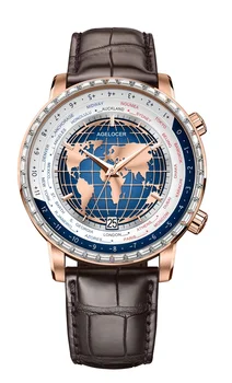 

AGELOCER Caliber.A 4610 Men World Time Business Mechanical Automatic LuxuryWatch
