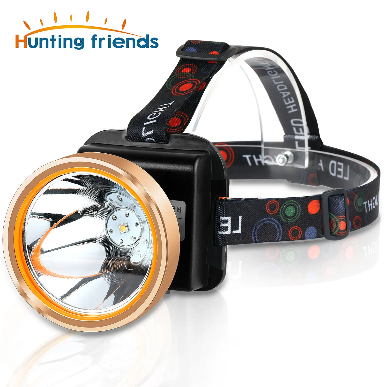 

Суперъяркий светодиодный налобный фонарь 18650, налсветильник фонарь, 2 режима светильник щения, водонепроницаемый налобный фонарь со встроенными аккумуляторными батареями 3x1865 0