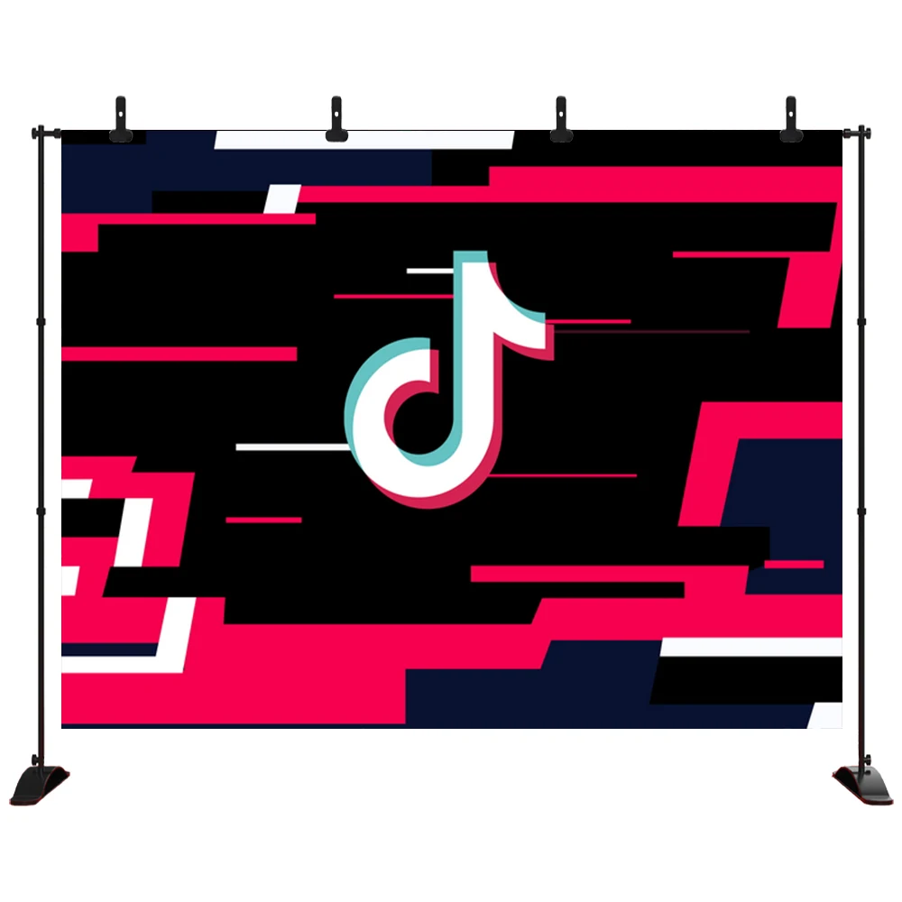 

Musical Symbol Tok Tik Background For Photo Studio Birthday Party Photography Backdrop