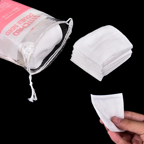50Pcs Healty Cotton Pad Wipe Pads Nail Polish Cleaning Pads Facial Cosmetic Cotton Makeup Remover Cleaner For Any Skin Type