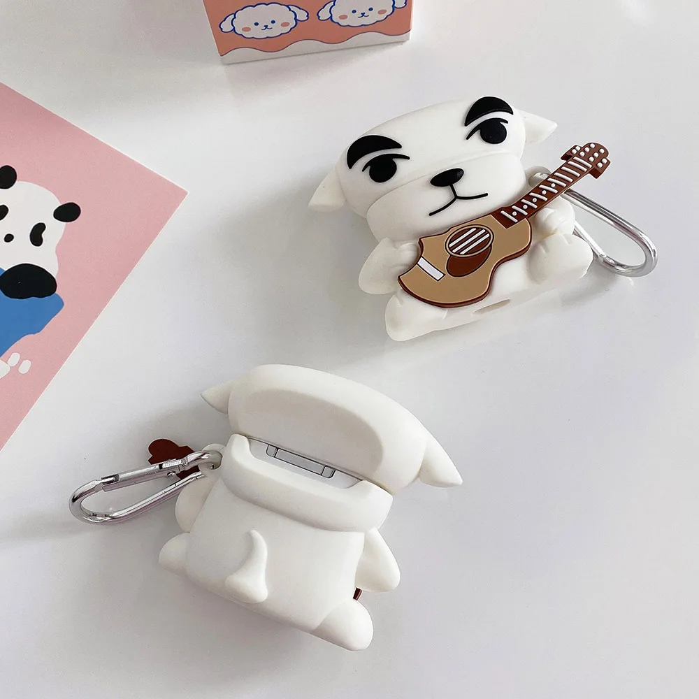 Милый анималькроссинг Kk гитара для Apple Airpods Pro 1/2 чехол силиконовый 3d наушников с