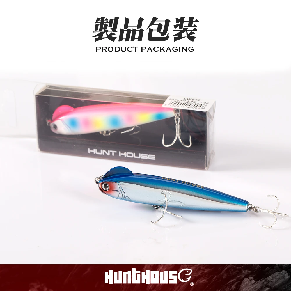 Hunthouse Sinking Pencil Angelköder 90mm/14,8g 130mm/26g Harte Kunstköder Stickbait zum Angeln auf Seebarsch und Barsch – Detail 12