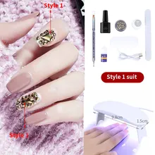 Маникюрный набор для маникюрного дизайна ногтей, декоративный Гель-лак для ногтей, ручка для рисования, УФ-светодиодная Сушилка для ногтей, набор инструментов для дизайна ногтей для начинающих