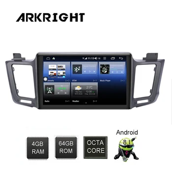 

ARKRIGHT 10.1'' 1 Din 4+64GB Android car multimedia Player Navigation GPS head unit for Toyota RAV4 2012-2018 4G/Carplay/DSP