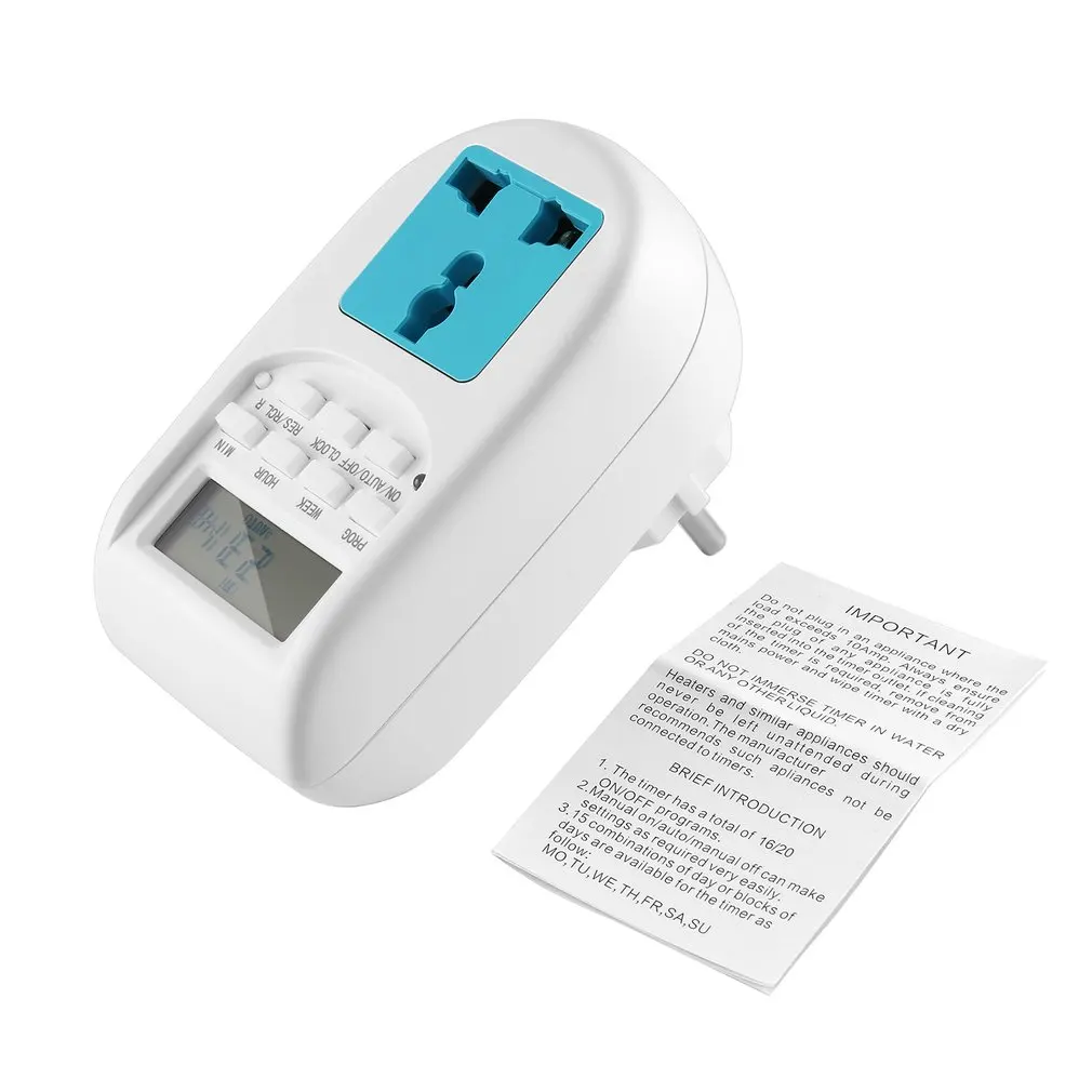

EU Plug New Energy Saving Timer Programmable Electronic Timer Socket Digital Timer Household Appliances For Home Devices