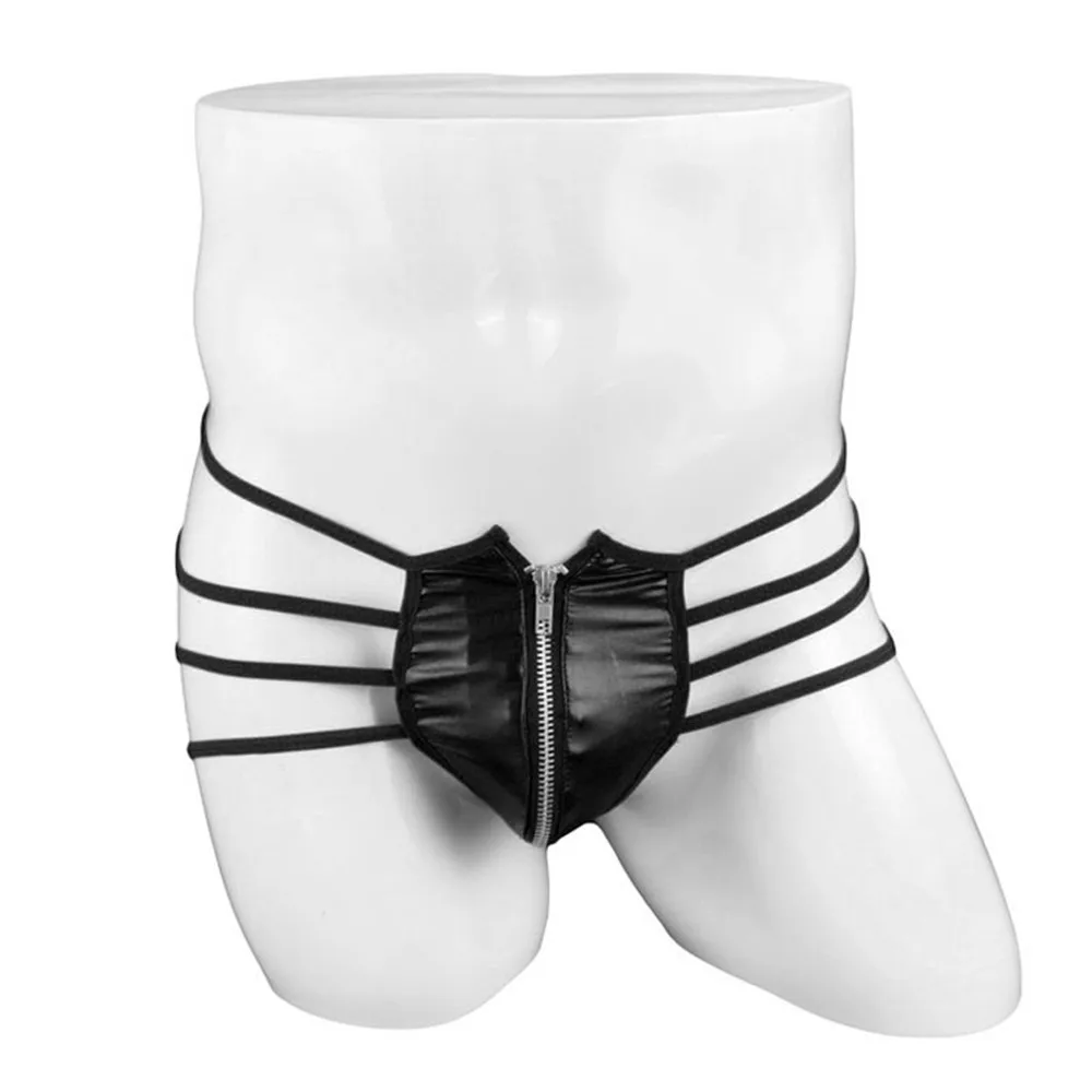 Новинка обтягивающие стринги с вырезами мужские сексуальные из искусственной