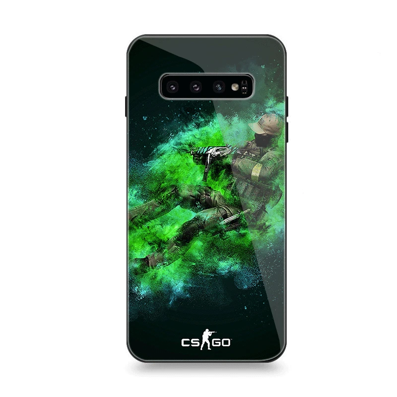 Стеклянный чехол для телефона Samsung A40 A50 A10 A20 A30 A60 A70 S10 S7 Edge S8 S9 Plus Note 8 9 с логотипом