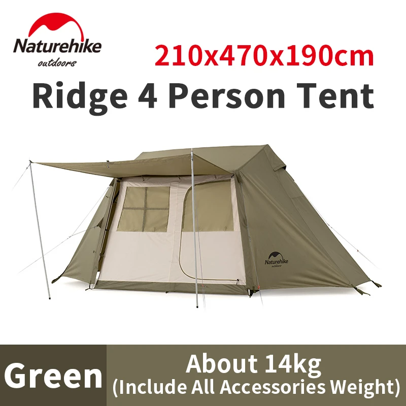 olie waarschijnlijkheid Onmiddellijk Naturehike VILLAGE5.0 Camping Huis Familie Tent 210D Oxford Doek Regendicht  Draagbare Een Stuk Beugel 3 4 Mensen Snel bouwen|Tenten| - AliExpress