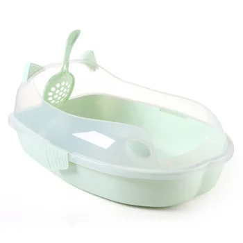 

Cat Sand Pot Semi-closed Cat Toilet Anti-splash Small Kitten Feces Open Sand Pot Cleaning Supplies Big Size