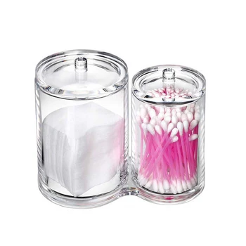 

Acrylic Cosmetic Storage Box Cotton Swab Cosmetic Cotton Pad Transparent Plastic Box Jewelry Dustproof