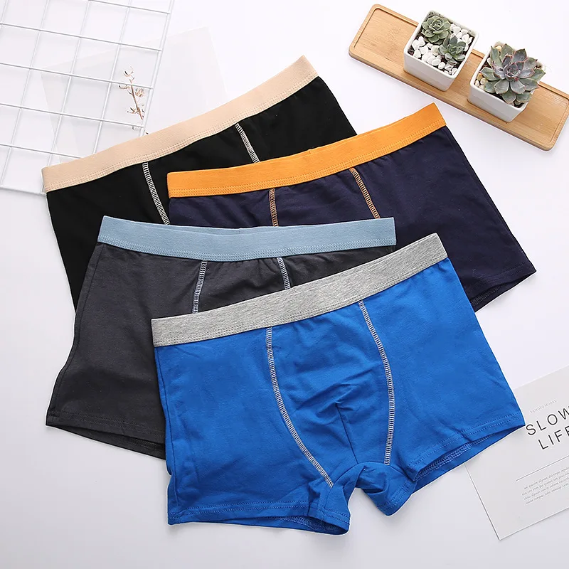 3 Pcs Boxers Plus Size Mens Underwear Men Cotton Underpants Male Solid Modal Panties Comfortable Home Boxer Shorts Man Cueca men's briefs