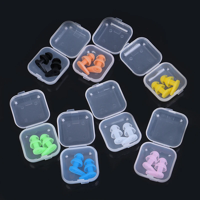 Silicone Earplugs Swimming Ear Protector 2PCS/Set Swimming Earplugs Set Waterproof Soft Silicone Surf Diving Swimming Pool Accessories for Children