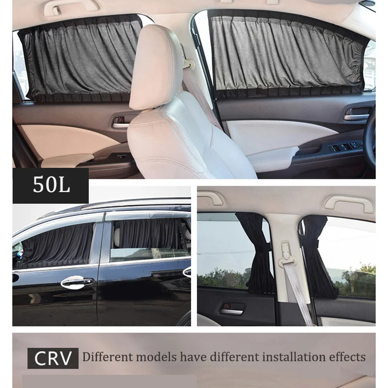 

2Pc Magnetic Car Sun Shade UV Protection Car Curtain Window Sunshade Side Window Mesh Sun Visor Summer Protection Window Film