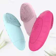 Очищающая щетка для лица, звуковая вибрация, силиконовый очиститель для лица, удаление черных точек, электрическая Глубокая очистка пор, водостойкая Очистка лица