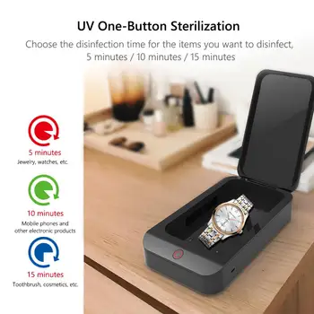 

DishyKooker UV Sterilizer Phone Ultraviolet Disinfection Box for Jewelry Teethbrush Cleaning Disinfection