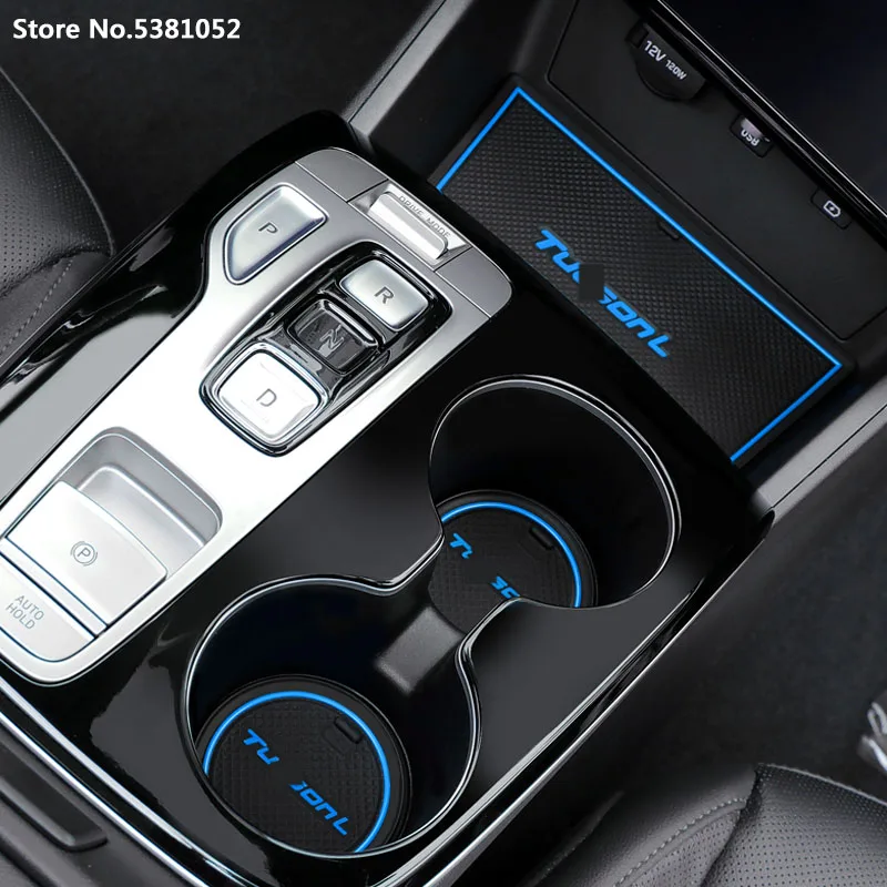 Door Groove Mats Gate Slot Pad For Hyundai Tucson NX4 2021 2022 Accessories Cup Cover Anti-slip Sticker Decoration Non-slip