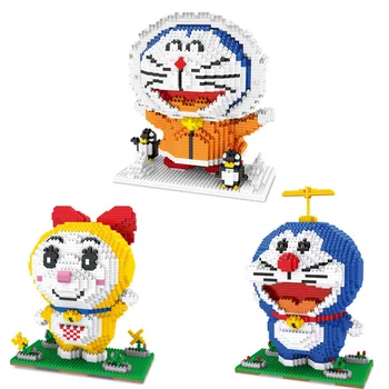 

Classic japan cartoon robot cat cartoon figures doraemon micro diamond block Dorami model building brick nanobricks toy for gift