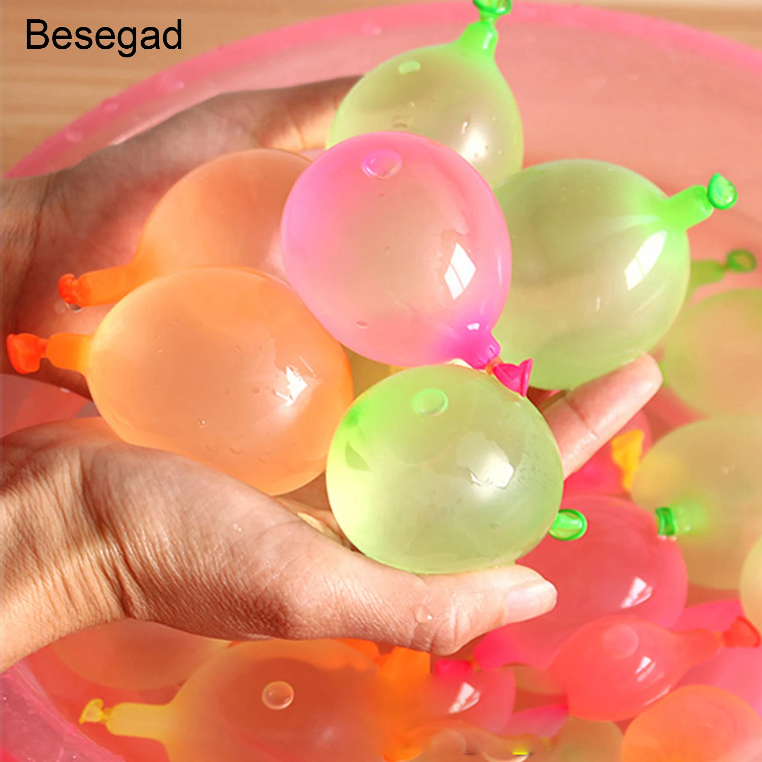 

Besegad Water Balloons Refill Toy Kit Including 600PCS Balloons 600pcs Rubber Bands 5PCS Quick Easy Refill Tool Kid Outdoor Toy