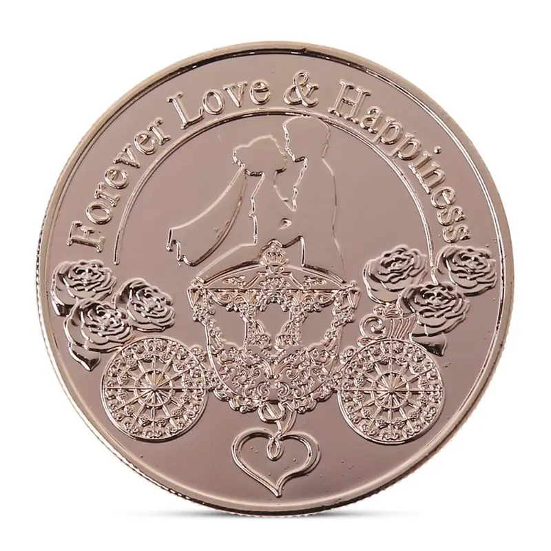 Трехмерная роза любовь Памятная коллекция монет подарок сувенир художественный металлический Antiqu подарок для влюбленных - Цвет: Шоколад