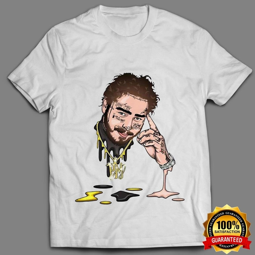 Рубашка Post Malone художественная Подпись Merch MaloneShirt DD014 | Мужская одежда