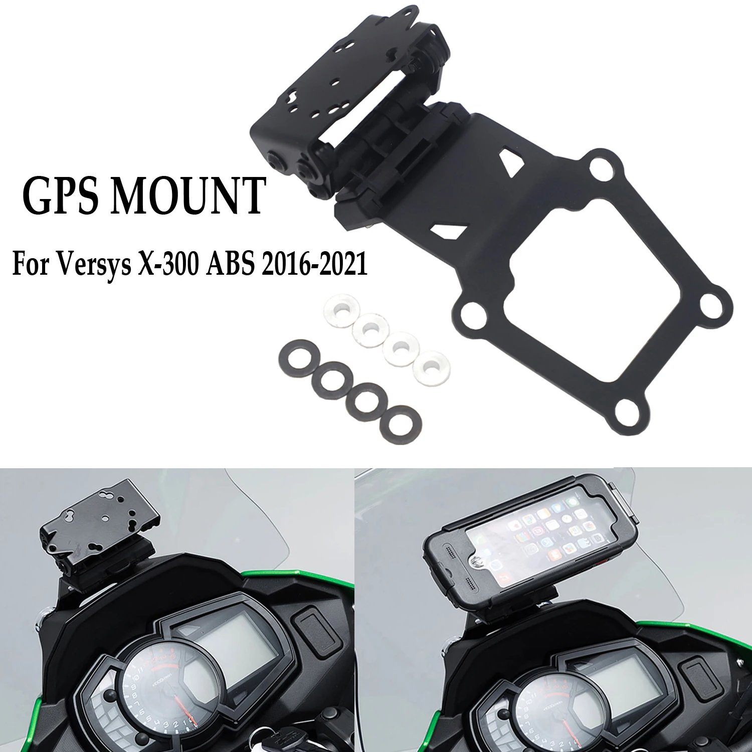 

Новый кронштейн для навигации, держатель для смартфона GPS для KAWASAKI VERSYS X300 Versys X-300 2016-2021 2020, аксессуары для мотоциклов