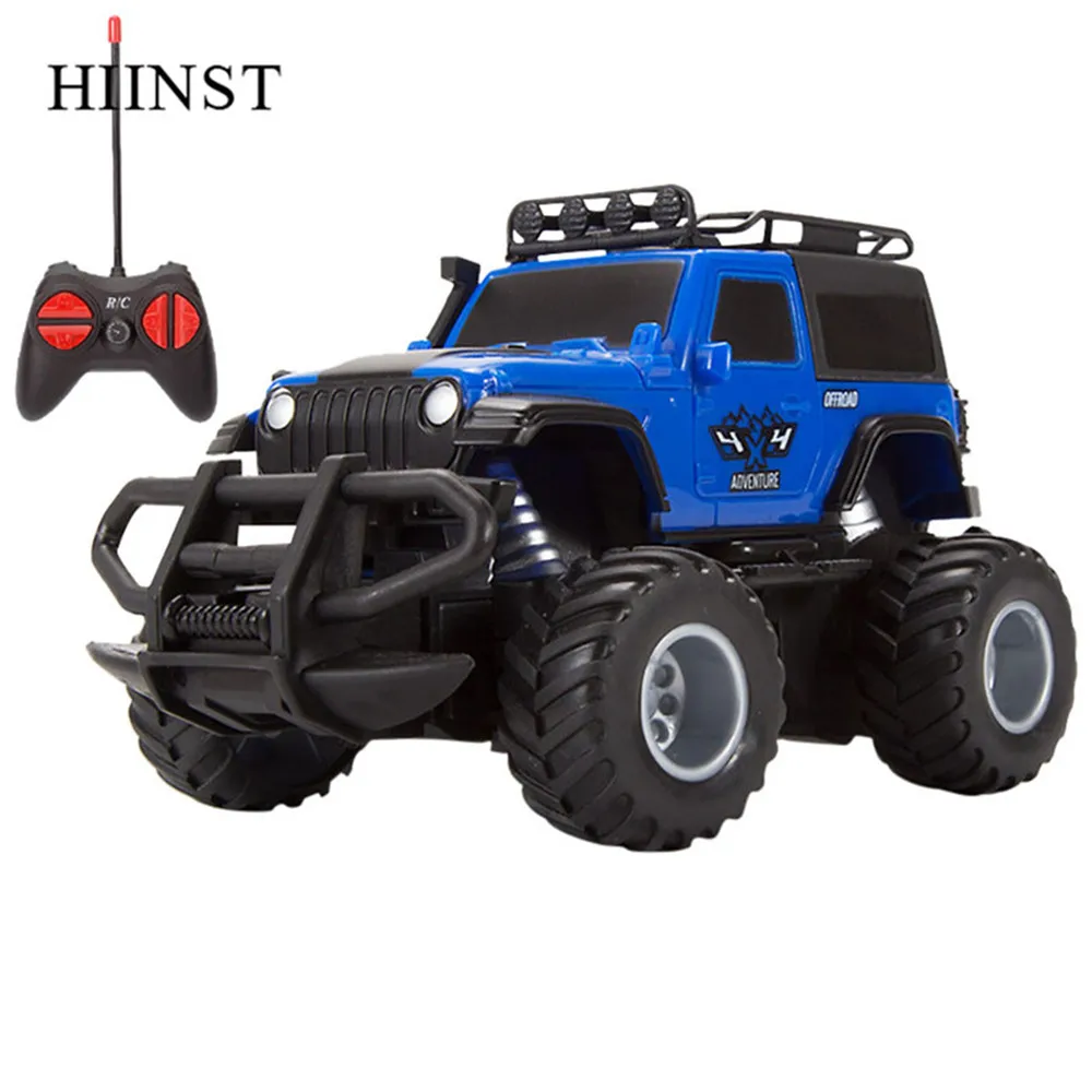 HIINST Toys Electric RC Car 4WD 4CH Led Rock Crawler Roll Car 4x4 Drive Remote Control 2pcs Boys Remote Control Buggy Car Toys - Цвет: Blue