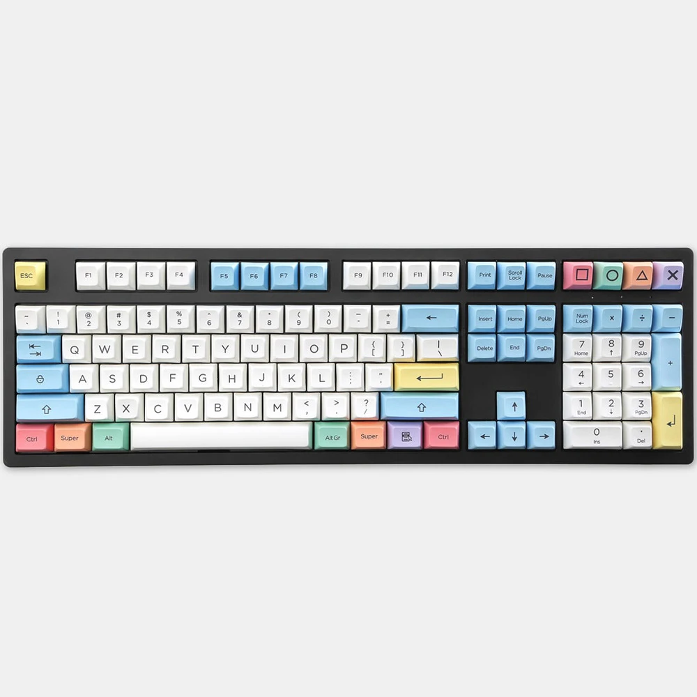 SA profile Dye Sub Keycap Set PBT пластиковый мелок мелки для механической клавиатуры Белый