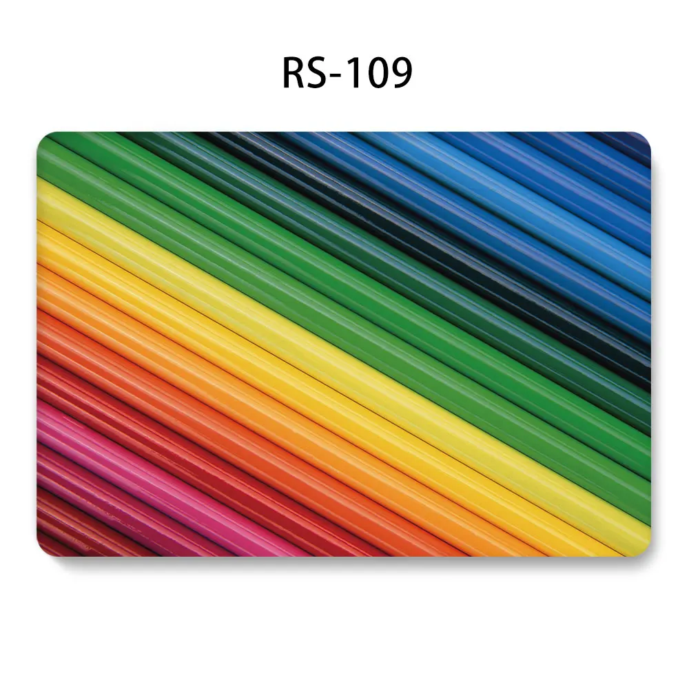 Чехол для ноутбука apple macbook Air Pro retina 11 12 13 15 mac Book 13,3 дюймов A2159 с сенсорной панелью+ крышка клавиатуры - Цвет: RS-109
