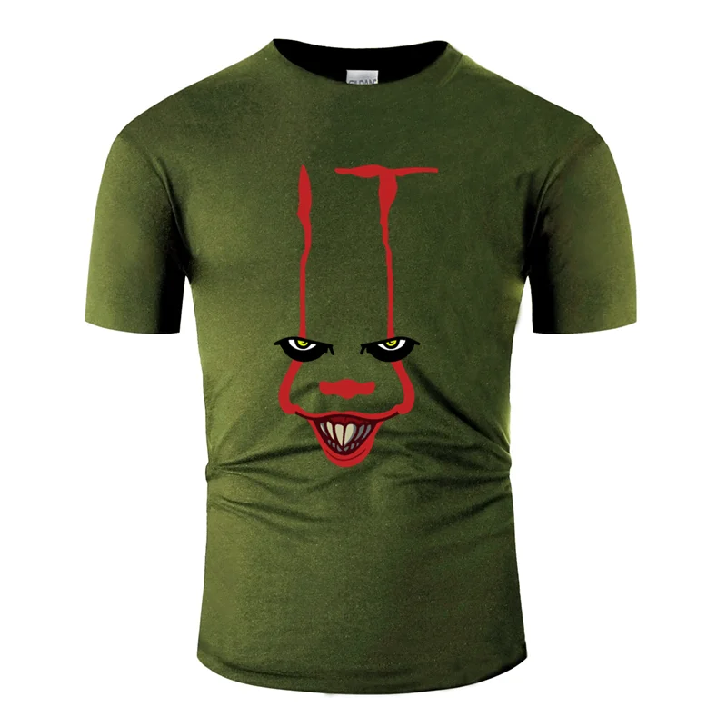 Comical it клоун лицо pennywise футболка для мужчин Летняя мужская футболка юмористический удивительный европейский размер S-5xl Топ Футболка