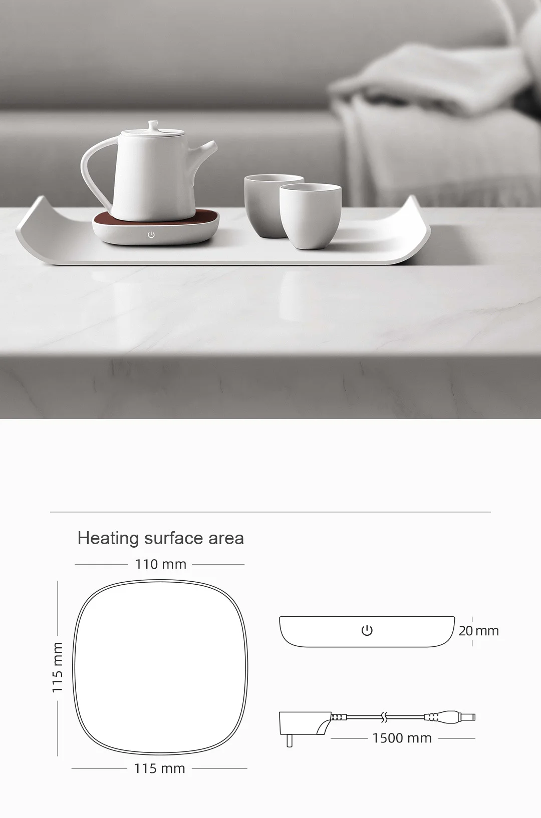 Xiaomi SANJIE чашка подогреватель сиденья изоляции подставка электрическая плита 55℃ постоянная температура для кофе чашка чай молоко вода