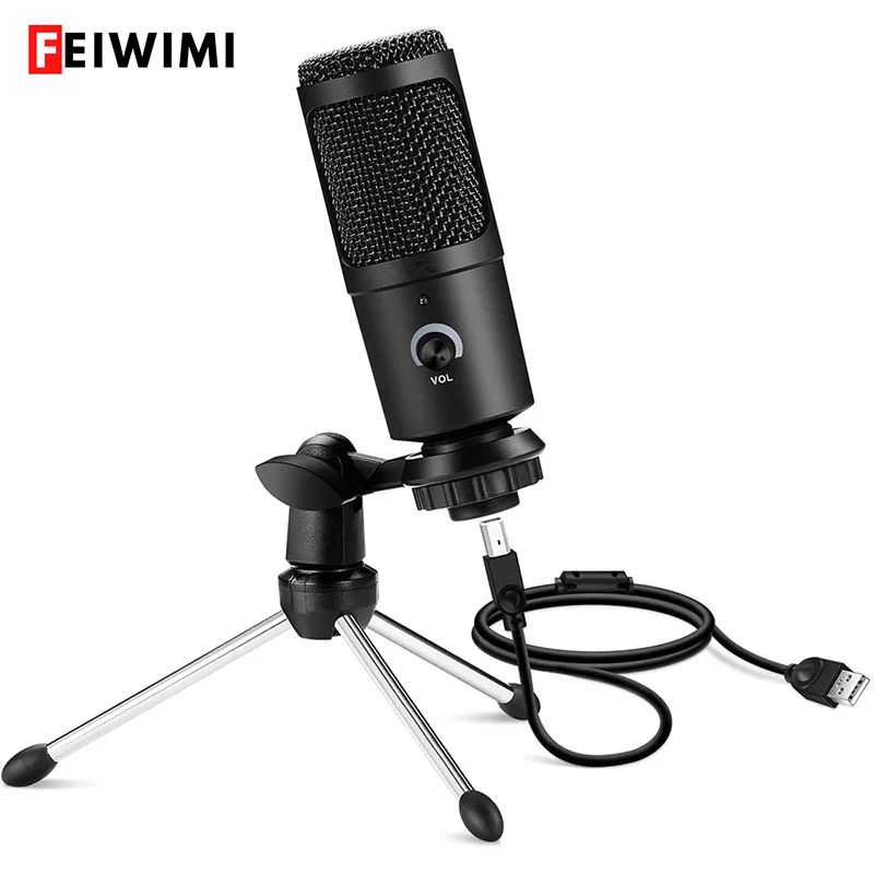 condenser microphone Professional USB Condenser Microphones For PC Computer Laptop Singing Gaming Streaming Recording Studio YouTube Video Microfon usb microphone