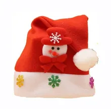 Рождественская шапка, семейные шапки для детей и взрослых и светодиодный Санта-Клаус, Шапка-бини, вечерние шапки, олень снеговик, подарки на Рождество, мягкая плюшевая шапка