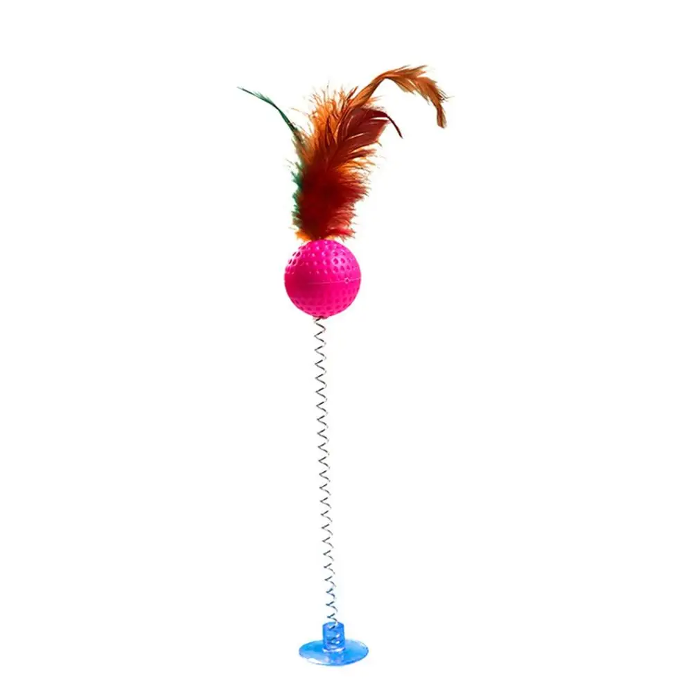 1Pc Cat Interactive Toy Stick Feather Wand With Small Bell Mouse Cage Toys Plastic Artificial Colorful Cat Teaser Toy Supplies 