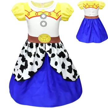 

New Jessie Dress Uniform Cowgirl Costume Movie Toy Story 4 Kids Girl Dance Party Toddler Dresses for Halloween C30448CH