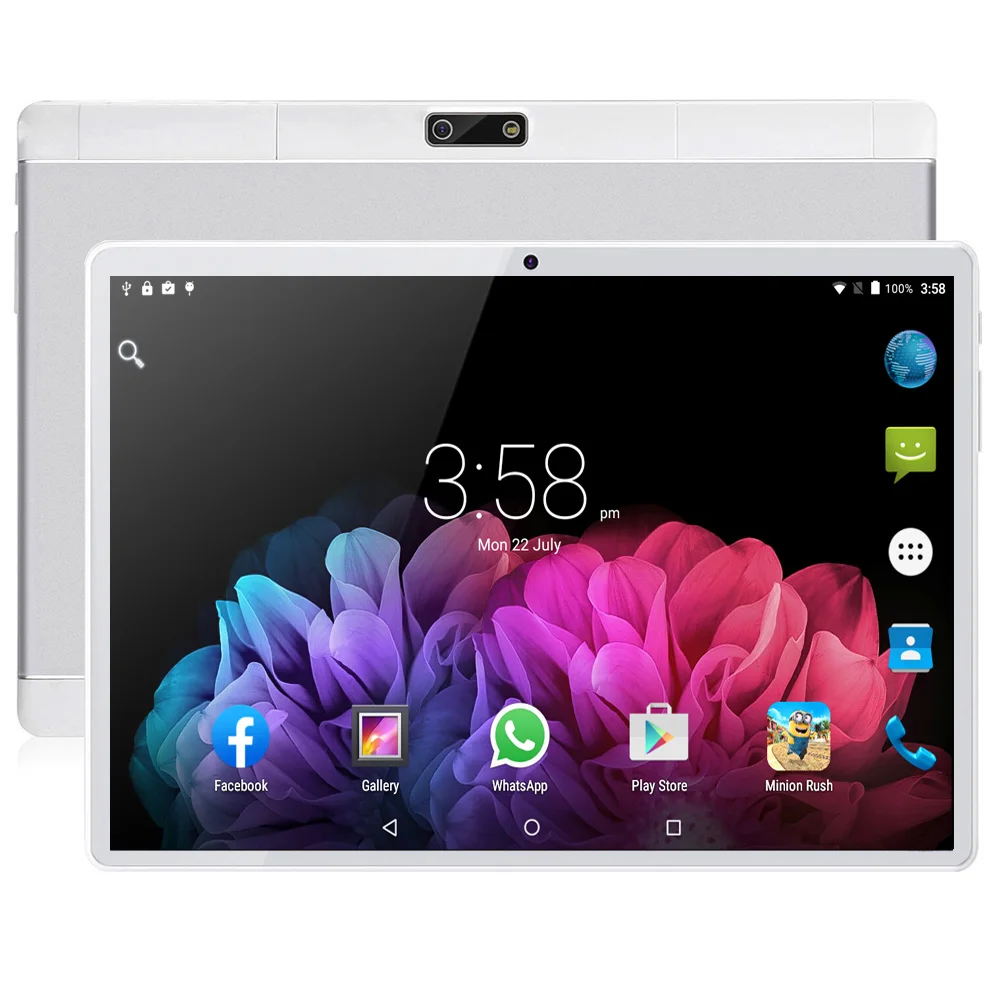  Newest 10.1 inch Tablet PC Android 9.0 3G/4G LTE Ten Core 8GB RAM 128 GB ROM Dual SIM 5.0MP Bluetoo