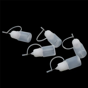 

TPXCKz Hot 5pcs/lot 5ml PE Plastic Juice Eye Liquid Container Needle Electronic Cigar Dropper empty Bottle Solvent Light Oil