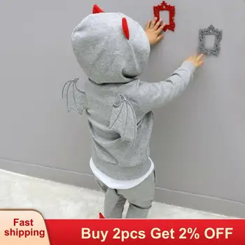 

baby Spring boys clothes 2020 Children Long Sleeve Solid-Color sport suit Cute sets Cartoon little devil clothes Halloween gifts