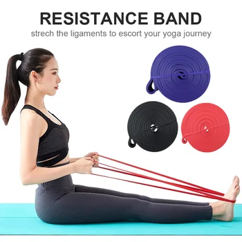 

208cm Fitness Resistance Bands Elastic Rubber Loop Pull Up Assist Band Gym Workout Expander With Door Anchor Holder+Handle
