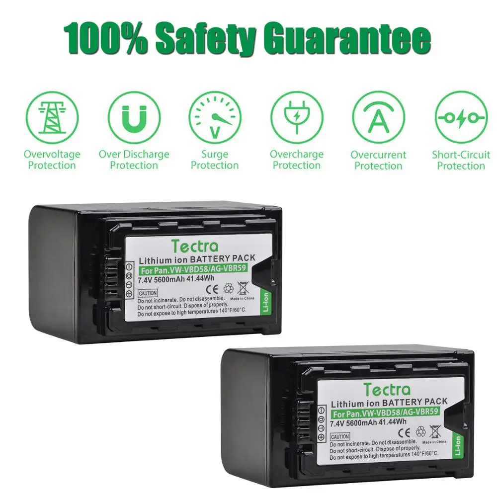 5600mAh Battery/LED Charger for Panasonic Cameras