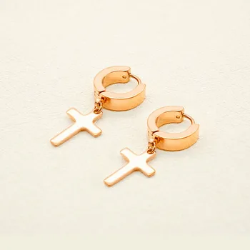 

20202020 stainless steel pendant for men and women, black/silver, gothic cross, punk rock style, fashionable women’s earrings