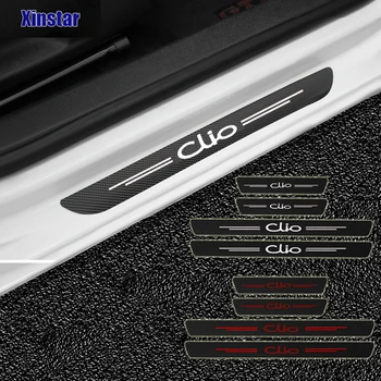 

4pcs Carbon fiber car Sticker for Renault Dacia Clio Car styling