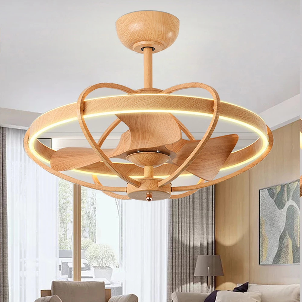 

70cm ceiling fans with lights remote control vantage 72w 6 gears Inverter thrcolor light for living room bed room well sleep
