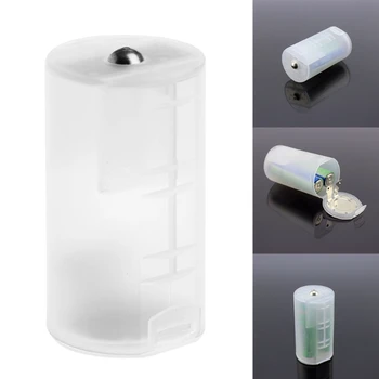 

1PC 2 AA To D Size Battery Holder Converter Adapter Switcher Plastic Case Box