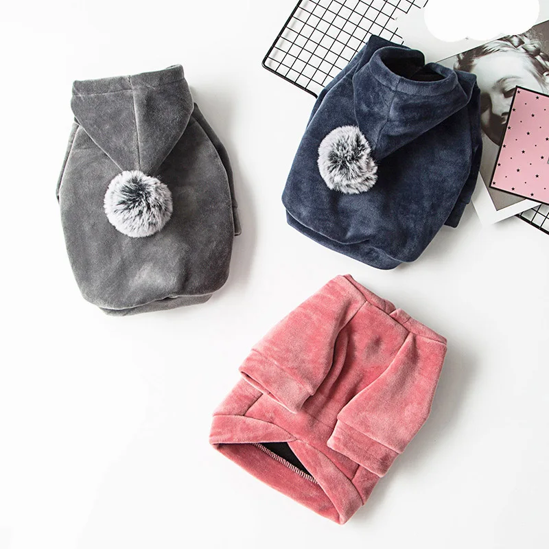 

Fashion Winter Dog Coat Soft Velvet Fabric Pet Hoodie Jacket For Small Medium Large Dogs Warm Chihuahua Clothes ubranka dla psa