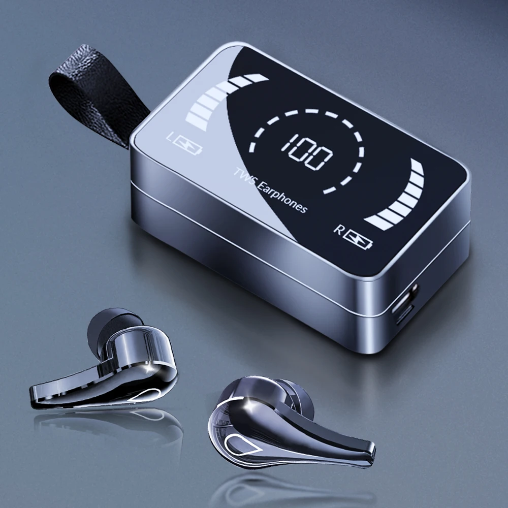 Bluetooth5.0 Earphones Headsets Sports Earbuds Stereo Waterproof with 3500mah Charging-Box