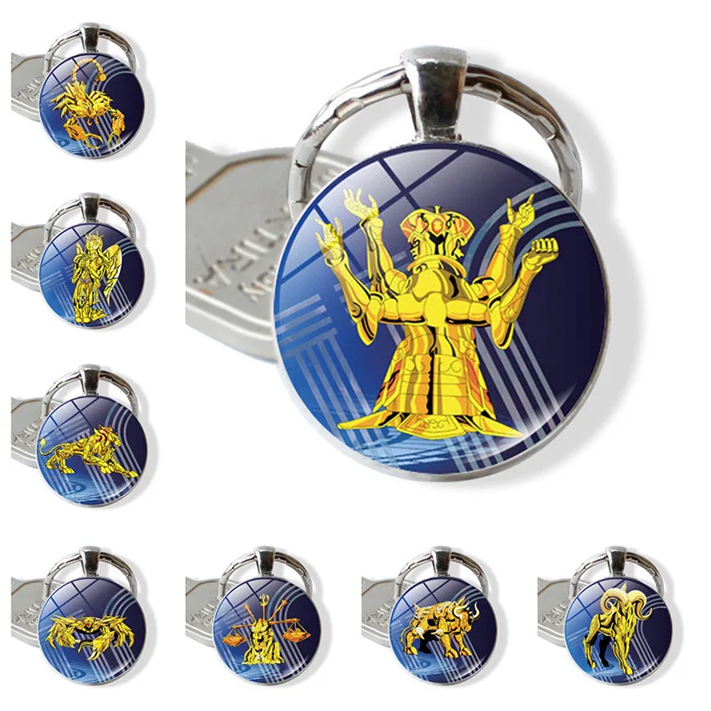WG 1 шт. двенадцать созвездий золотой брелок Saint Seiya модный креативный со